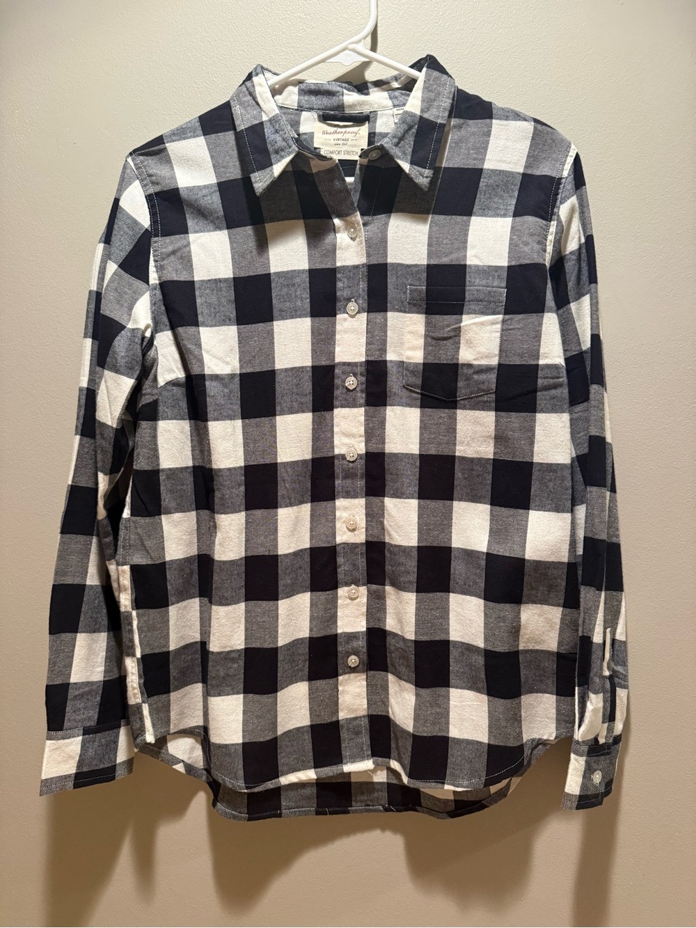 Weatherproof Black & White Buffalo Check Button-Down Shirt - Men
